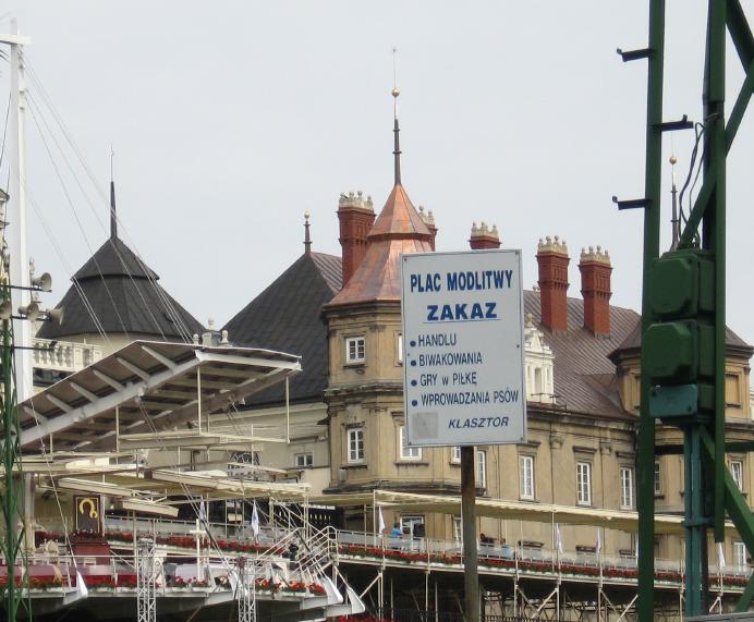 zakaz handlu na Jasnej Górze